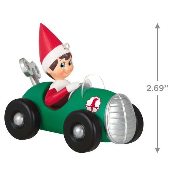 New! Elf on the Shelf Hallmark Keepsake Christmas Ornament 2023 Race Car Scout - Picture 3 of 5